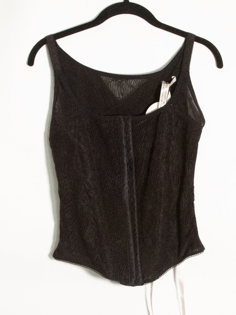 Mistress Rocks Black Lace Bustier Corset Top NWT Structured Boned
